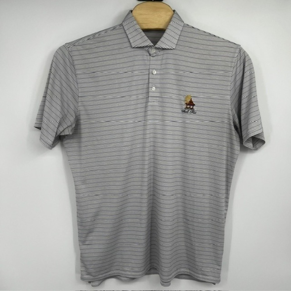Holderness & Bourne Men's XL Tailored Fit "Bali Hai" Striped Golf Polo Shirt